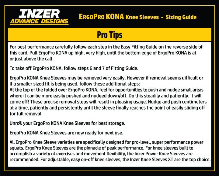 ErgoPro KONA Knee Sleeves™ (conical shaped ErgoPro) - Image 8